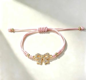 LC202604132 도매 수제 마크라메 엮은 끈 줄 실 행운의 리본 참 브레이슬릿 - Product Image 4