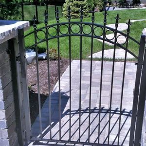 Prima Courtyard Modern <strong>Wrought</strong> <strong>Iron</strong> &amp; Steel Fence Outdoor Rust Resistant Water Resistant <strong>Used</strong> <strong>Sale</strong> Panels - Product Image 2