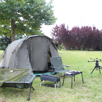 Table de pêche à la carpe pliable Selco OEM noire à pieds réglables pour positions lacustres et fluviales