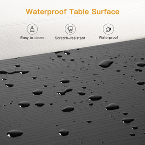 Mesa de centro con tapa elevable, compartimento oculto y almacenamiento, estantes abiertos separados, color negro - Product Image 4