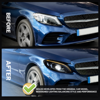Conjunto de Faros LED para Mercedes-Benz Clase C W205 2015-2020, Proyector Multihaz, Luz Alta y Baja, OEM, Venta al Por Mayor de Fábrica