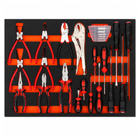 JZD Professional – Kit d'outils 26 pièces en acier à haute teneur en carbone avec mallette rigide pour coffre à outils de mécanicien, pinces CRV robustes et tournevis