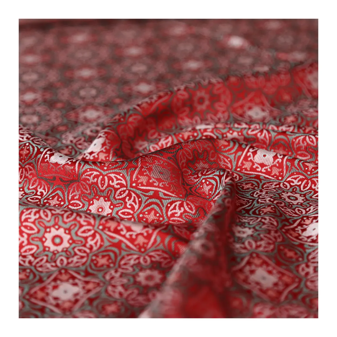 バッグと布のための高品質の伝統的なスタイルの赤い古代中国の唐のブロケード生地