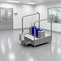 Machine de désinfection de chaussures à passage rapide haute performance avec rouleaux de semelle doubles et brosses latérales triples pour les normes HACCP