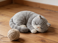 Nouveauté - Prix d'usine - Peluche chat gris réaliste - Jouet en peluche doux - OEM ODM