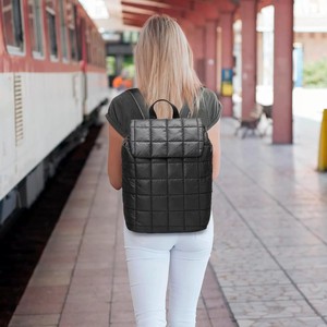 2025 Casual Puffer <strong>Padded</strong> Backpacks Lightweight Waterproof Solid Color Shoulder Bag for Travel and Hiking - Product Image 6