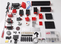 Tour à métaux miniature multifonctionnelle 6 en 1, fabrication de modèles en bois, perçage, fraisage, machine DIY, kits d'outils éducatifs STEAM