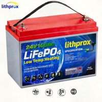 Batterie LiFePO4 rechargeable 24V 100AH Grade A, cycle profond 6K, marine, BMS intelligent RS485, borne M8, CE RoHS IP67, OEM ODM
