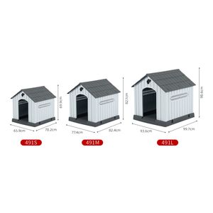 Cuccia Impermeabile Accogliente per Cani di Taglia Grande e Gatti - Rifugio per Animali Domestici da Interno/Esterno con Design Ventilato a Casetta - Product Image 5