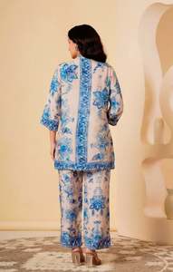 Ensemble coordonné en tissu doux, confortable à porter toute la journée, ensemble coordonné en coton imprimé, ensemble décontracté élégant pour l'été, fabriqué par le fabricant à prix de gros - Product Image 2