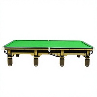 Table de billard professionnelle en bois massif avec tapis vert en feutre de qualité tournoi pour club ou salle de jeux