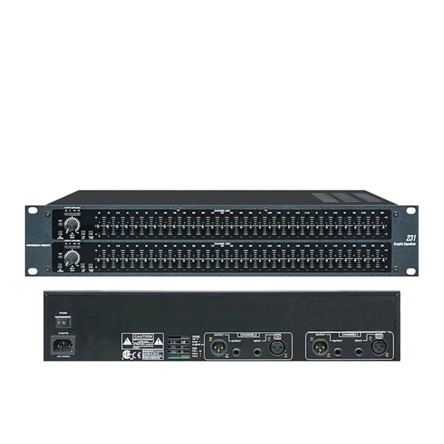 Professional Dual Channel 31-Band Stereo Digital Echo 231 EQ Audio Signal Processor 31-Band Analog Graphic Equalizer