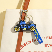 Vente en gros de porte-clés de moto en PVC 3D de style Harley, pendentif de moto en caoutchouc personnalisé pour accessoire de sac à dos