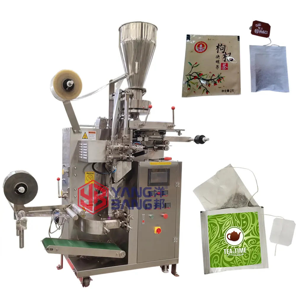 Hot Sell Filter Paper Tea Bag Packaging Machine with Tags Paper Tea Powder Sachet Pouch Packing Machine Auto Tea Bag Packaging
