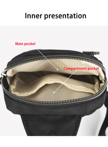 Logo personalizzato <span class=keywords><strong>Mini</strong></span> borsa a spalla singola in Nylon borsa a <span class=keywords><strong>tracolla</strong></span> impermeabile da uomo borsa da esterno Unisex con <span class=keywords><strong>tracolla</strong></span> regolabile - Product Image 3