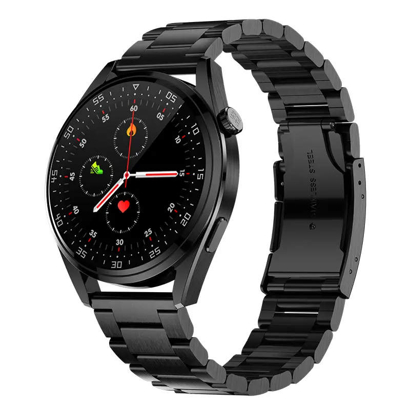 Steel Metal Smart Watch Men Heart Rate Monitor Sport Fitness Tracker Waterproof Smartwatch For Android ios PK Huawei GT2 3 Pro