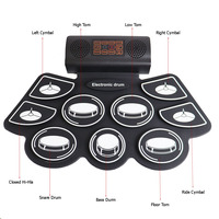 Tambour en acier portable à rouler à la main - Kit de pratique électronique professionnel avec conception résistante à l'eau et connexion audio
