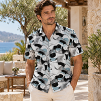 Fabricant OEM de chemises de vacances pour hommes – Hauts boutonnés à imprimé abstrait pour les boutiques de villégiature, les marques de vêtements de plage et les détaillants mondiaux