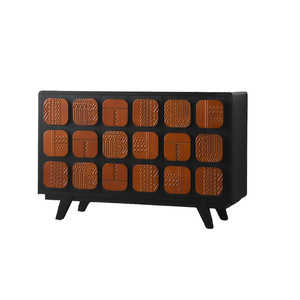 [Brand] American Retro Grid <b>Sideboard</b> H4116 Handmade Entryway <b>Storage</b> Cabinet - Product Image 5
