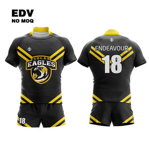 Matériaux écologiques Chemises d'entraînement de rugby par sublimation Maillot de rugby personnalisé Uniformes de rugby pour l'équipe - Product Image 1