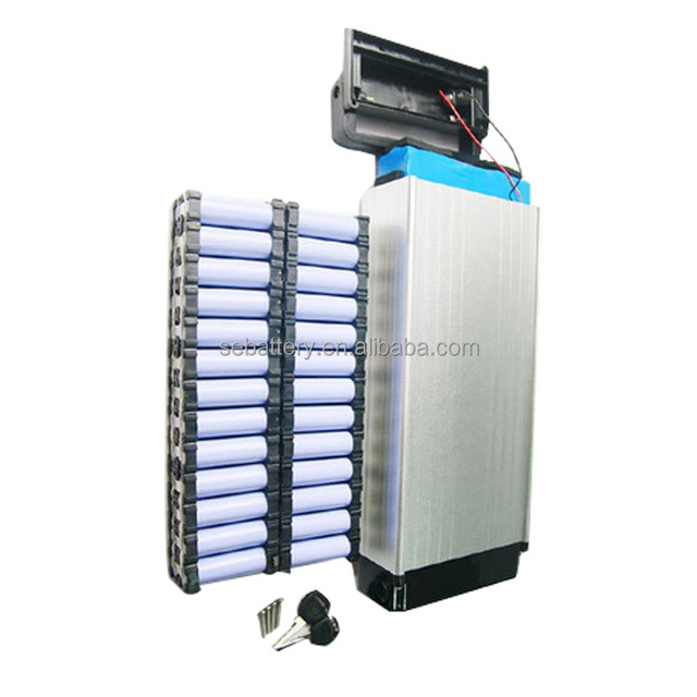SUN EASE Sebattery Hot Sale Li Ion Electric Bike Battery  Aluminium case  48V 20Ah 18650 Cells Rear Rack Ebike Battery