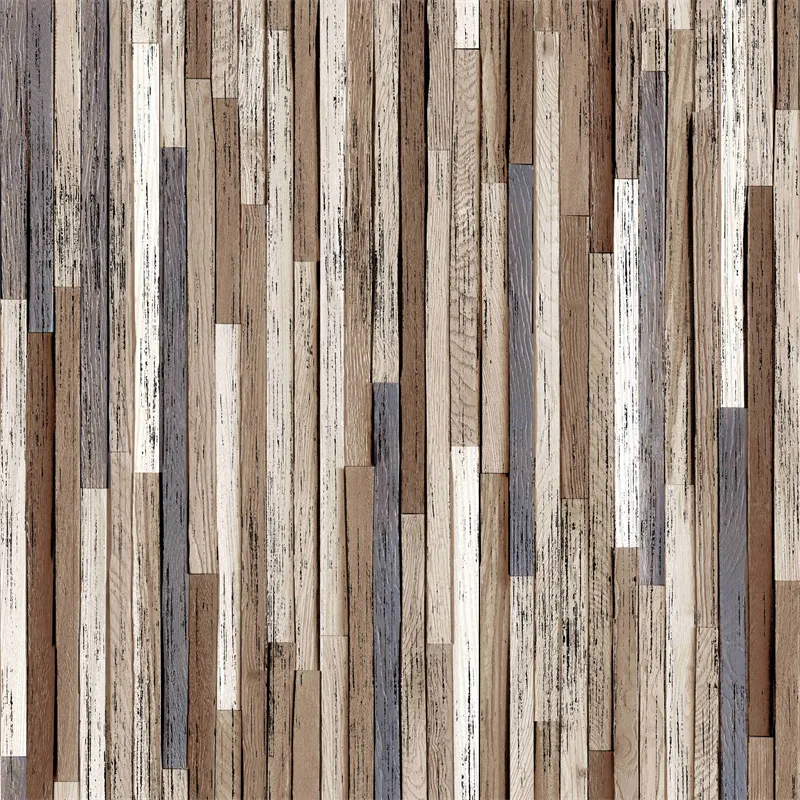 Wallpaper Wood Panel Effect 3D Modern Teal Bohemian Wall Murals Blank Wallpaper for Print