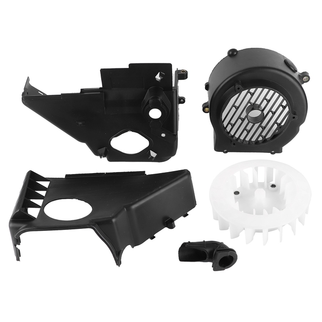 Engine Fan Cover Air Shroud Cooling Assembly Fit for GY6 125/150cc ATV Go Kart Buggies and Scooter
