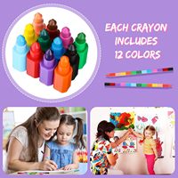 Muestra Gratis de Lápices Apilables y Coloridos, Regalos DIY Arcoíris para la Escuela, Oficina, Fiestas de Cumpleaños, Crayones Apilables