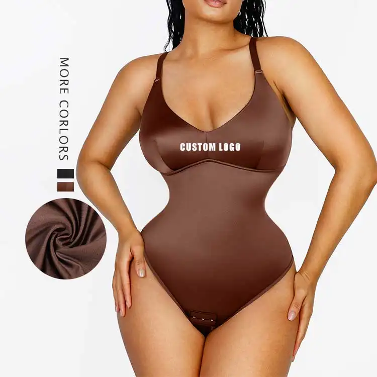 Wholesale 2023 Daily Wear 1 Piece Slimming String Thong Bodysuit Tops For Women Tummy Control Body Shapewear BODYSUIT
