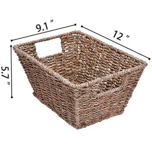 Cesta de Vino Willow, Cestas Grandes Coloridas Tejidas a Mano, Cesta de Pan de Bambú de Doble Capa, Almacenamiento para Despensa, Decoración para el Hogar - Product Image 3
