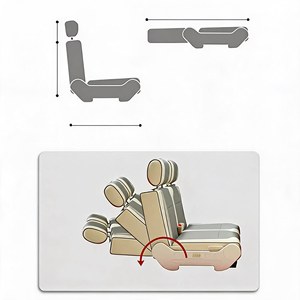 Asientos Traseros Plegables de Tres Plazas para Automóvil, Ajustables, de Acero, para <span class=keywords><strong>Carma</strong></span> Wuling Jinbei Langdi Dongfeng LZF - Product Image 2
