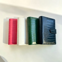 Carnet de notes en cuir PU texture crocodile A6 avec boucle à pression, agenda personnalisé avec logo, cadeau
