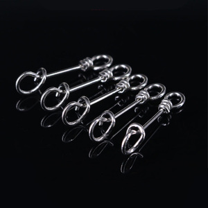 Paslanmaz çelik balıkçılık bağlayıcı kilit klipler mücadele balıkçılık fırdöndüler katı yüzükler emniyet Snaps hızlı kilit klipler balıkçılık Snaps - Product Image 4