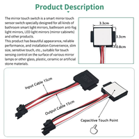 Interrupteur tactile intelligent à bouton unique SL DC12V 5A 60W avec variateur de luminosité et indice de protection IP20 pour éclairages LED à miroir au mercure de 1 à 6 mm