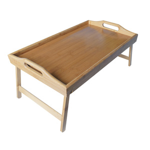 Simple bamboo bed tray small table, bamboo dormitory laptop table, lazy desk manufacturer wholesale - Product Image 4