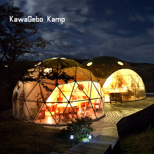 Kawagebo Kamp <span class=keywords><strong>6M</strong></span> PVC Party Trade Show Luxury Outdoor Camping Glamping Igloo Geodesic Dome Hotel Tente Maison avec salle de bain - Product Image 5