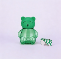 Bouteille d'eau pour enfants motif animal de dessin animé Kawaii, sans BPA, en Tritan, avec paille intégrée, anti-fuite, pour étudiants, usage quotidien