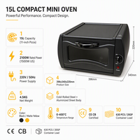 Oven Tandoor Listrik 15L OEM Pabrik Kustom Grosir Rumahan Panggangan Pizza Naan Aluminium Baking CBU/SKD/CKD Bersertifikat CE/CB MOQ 500