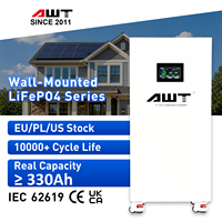 Batterie solaire verticale 51,2V 314Ah 16kWh, cellules MB31, BMS intelligent JK, disjoncteur 250A, kit de câbles gratuit, stock UE