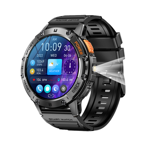 2025 K65 Người Đàn Ông Của Thể Thao Smartwatch 1.43 Inch Màn Hình Amoled IP68 Không Thấm Nước Đèn Pin Từ Tính Bt Cuộc Gọi Nhịp Tim Ban Nhạc Cao Su - Product Image 2