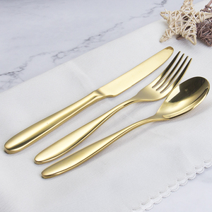 Nhà máy cung cấp tùy chỉnh ngã ba dao thìa vàng thép không gỉ thiết lập dao kéo cho đảng nhà khách sạn tổ chức sự kiện - Product Image 4