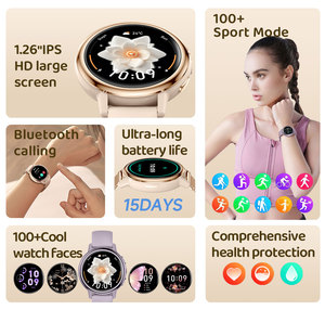 พร้อมจัดส่ง AK88 นาฬิกาสมาร์ทวอทช์แฟชั่นสำหรับผู้หญิง หน้าจอ IPS HD ขนาด 1.26 นิ้ว รองรับการโทรแบบไร้สาย นาฬิกาข้อมือเพื่อสุขภาพสำหรับผู้หญิง - Product Image 2