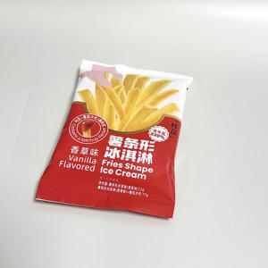 フレンチフライ型アイスクリーム、すぐに食べられる、ユニークなデザイン、チョコレート風味、スナックバッグ包装、ハラール認証済み - Product Image 1