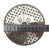 Disque diamanté électroplaqué D105-230mm à succès avec bride M14 pour la découpe du granit, du marbre et de la brique