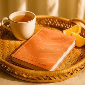 LABON Couverture rigide en lin orange pour l'auto-gestion de la concentration quotidienne, le blocage du temps et le suivi des habitudes, le TDAH Friendly <span class=keywords><strong>Journal</strong></span> Planner - Product Image 2