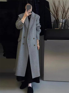 Manteaux en laine simples de haute qualité pour femmes, costumes décontractés, manteaux longs pour femmes, tailles <span class=keywords><strong>plus</strong></span> grandes, vestes d'hiver - Product Image 4