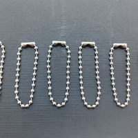 Chaîne à billes en laiton et acier inoxydable 2,4 mm à livraison rapide, chaîne courte à billes pour accessoires de vêtements DIY