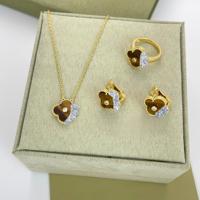 Gelang Perak Sterling S925 Asli Berbentuk Semanggi Berdaun Empat Batu Alam Tiger's Eye Lima Bunga Request Van Catalog Cleef