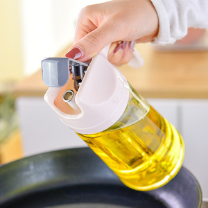 Bouteille d'huile de cuisine avec poignée et couvercle automatique à clapet, grande capacité 630 ml, pour sauce soja, vinaigre, huile, design simple - Product Image 2