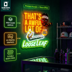 Letrero de Neón Personalizado de Estilo Moderno para Tienda de Cigarrillos, Decoración de Pared <span class=keywords><strong>LED</strong></span> Acrílica para Tiendas Minoristas y Promoción Comercial - Product Image 1